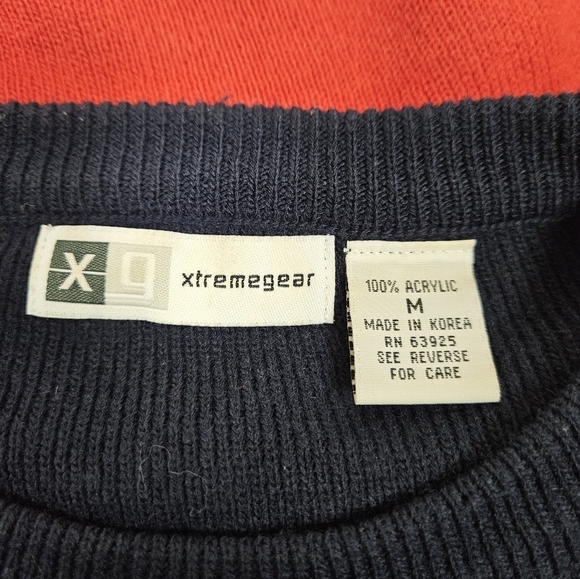 Vintage 90s Xtremegear Stars Stripes American Flag‎ Crew Neck Sweater Siz Medium - Picture 11 of 13